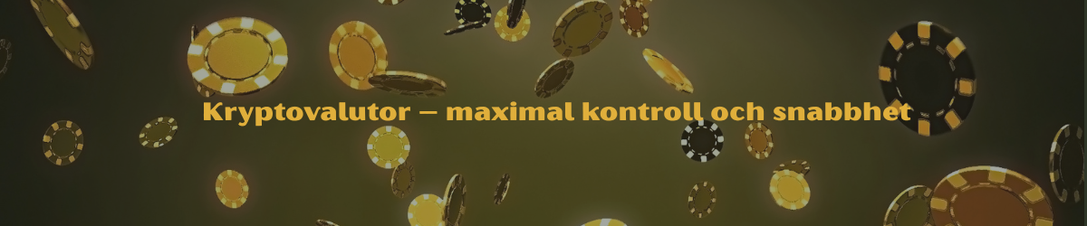 Kryptovalutor – maximal kontroll och snabbhet